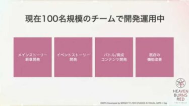 【ヘブバン】運営「100人体制で開発中です！」←気合入りすぎワロタ【ヘブンバーンズレッド】